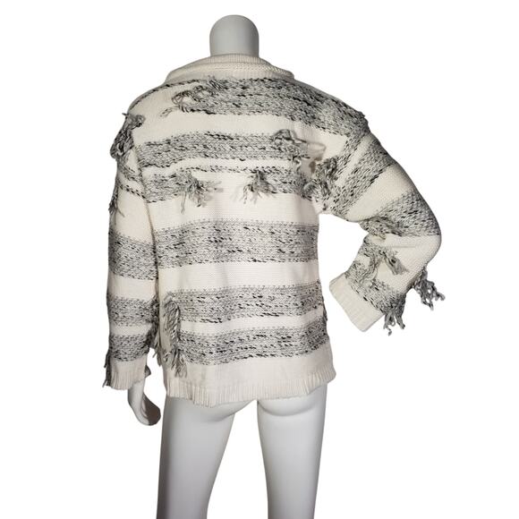 Lou & Grey Womens Size Small Fringe Out Long Sleeve Mock Neck Pullover Sweater - Picture 2 of 6